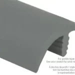 1-1/2" Narrow Leg Vinyl E-Cap FPCM1121GRY12