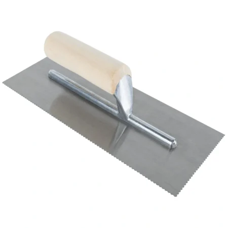 Roberts 49738 Wood Handle Trowel  - 1/16" x 1/32" x 5/64" U-Notch
