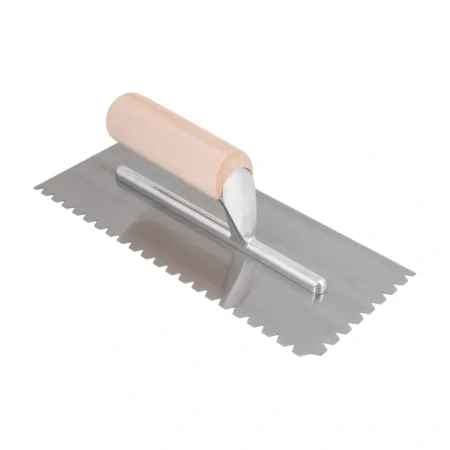 1/4 in. Flat Top V-Notch Wood Flooring Trowel with Wood Handle 49769